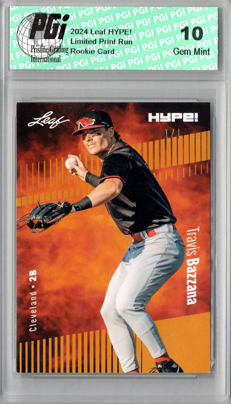 Travis Bazzana 2024 Leaf HYPE! #156 Gold Blank Back 1/1 Rookie Card PGI 10