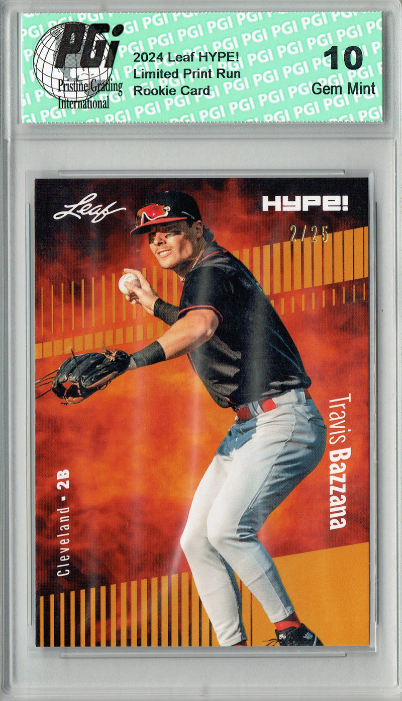 Travis Bazzana 2024 Leaf HYPE! #156 Gold SP 25 Made Rookie Card PGI 10