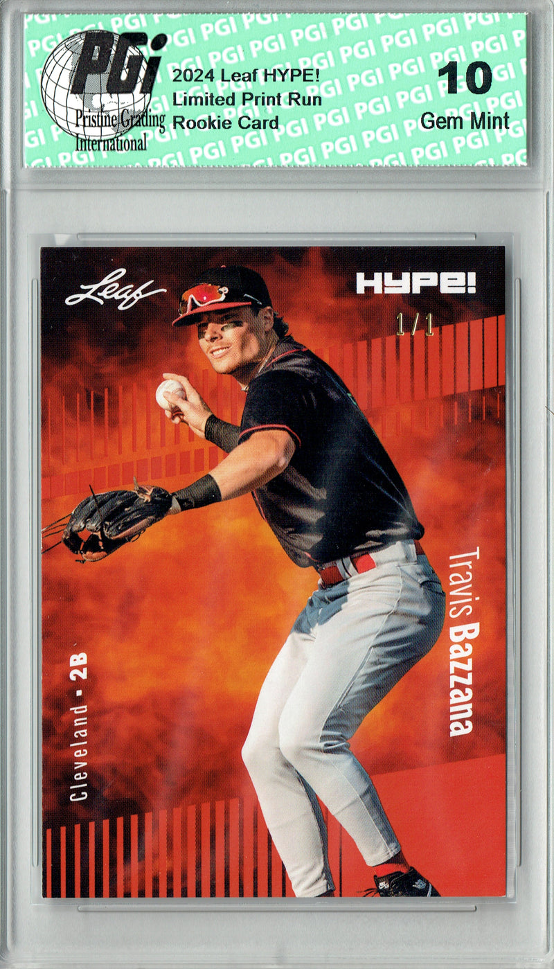 Travis Bazzana 2024 Leaf HYPE! #156 Masterpiece 1 of 1 Rookie Card PGI 10