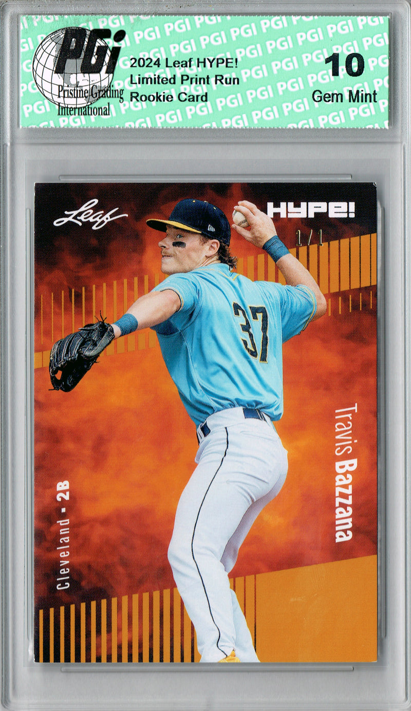Travis Bazzana 2024 Leaf HYPE! #156A Gold Blank Back 1/1 Rookie Card PGI 10