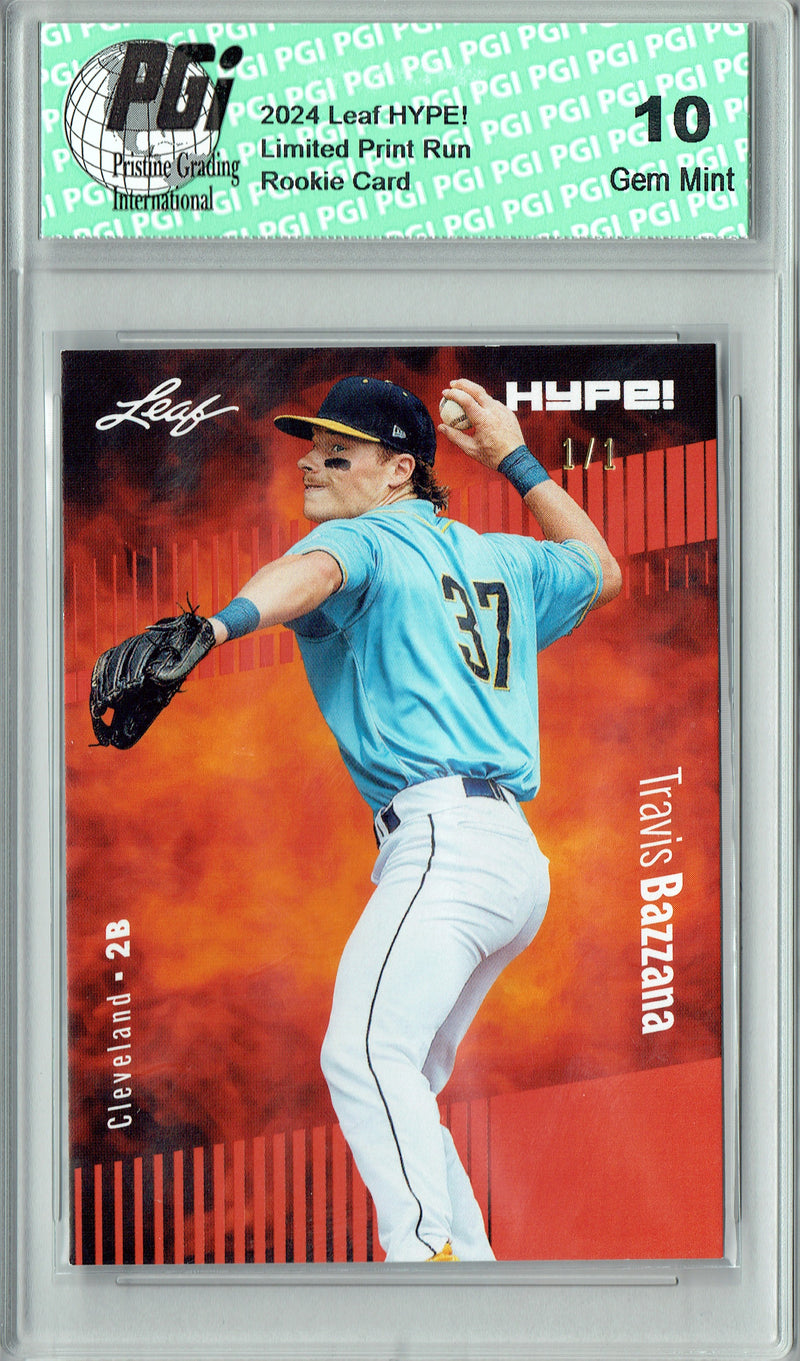 Travis Bazzana 2024 Leaf HYPE! #156A Masterpiece 1 of 1 Rookie Card PGI 10