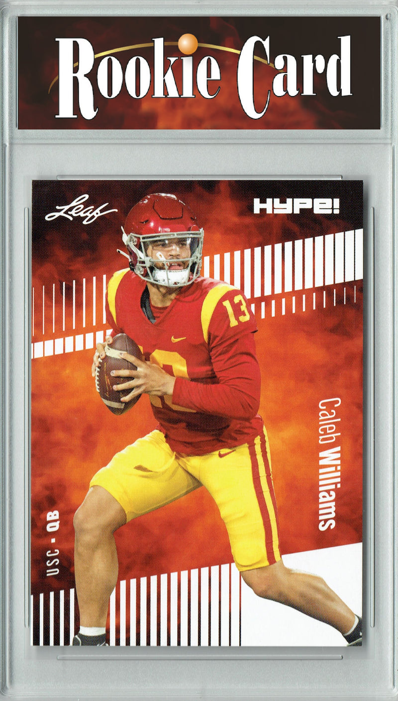 Caleb Williams Rookie Card Chicago Football Trading Card 2023 Leaf HYPE! #107A Only 5000 Made!  Certified Mint+
