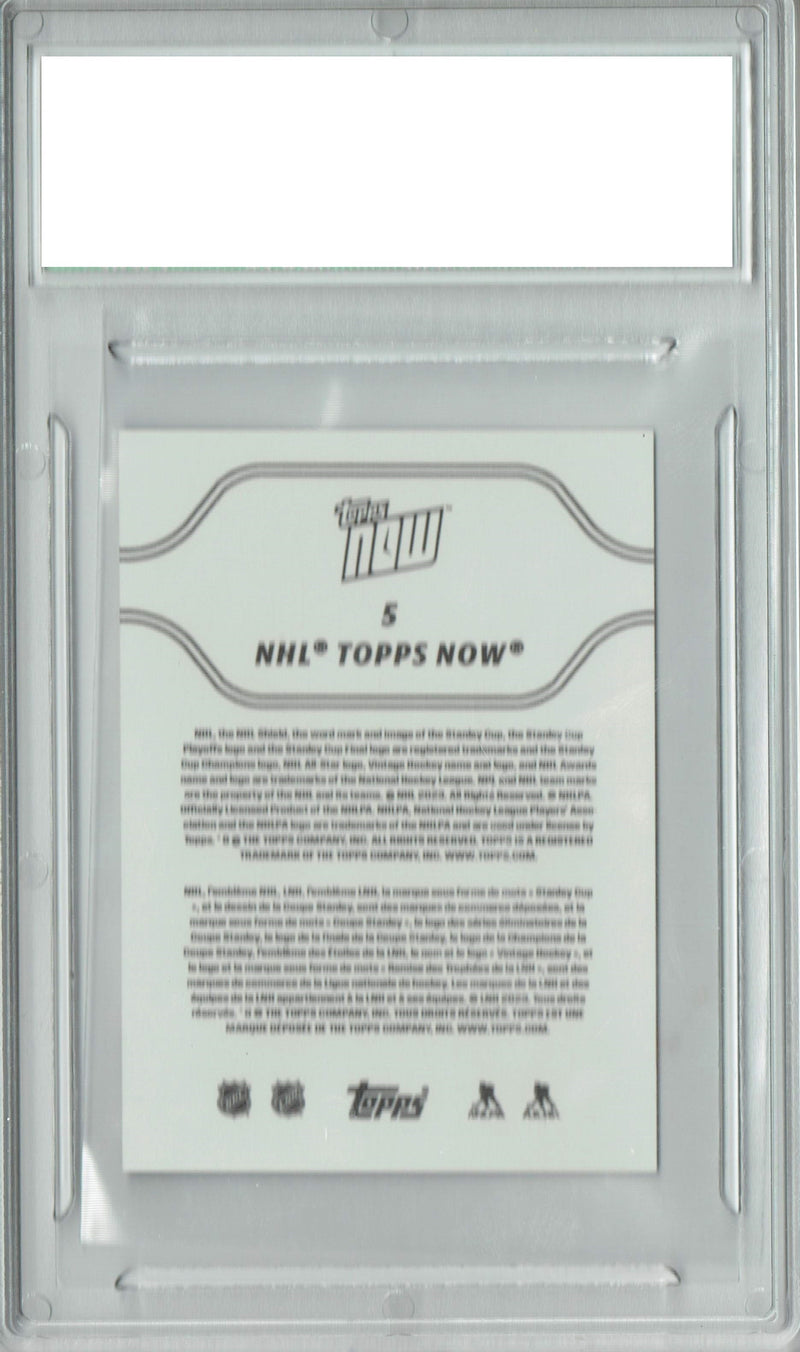 Connor Bedard 2023 Topps Now #5 1st NHL Goal Blackhawks Rookie Card PGI 10 Sticker