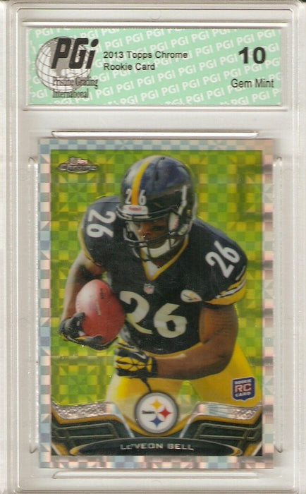 Le'Veon Bell Leveon 2013 Topps Chrome X-FRACTOR #198 Rookie Card PGI 10