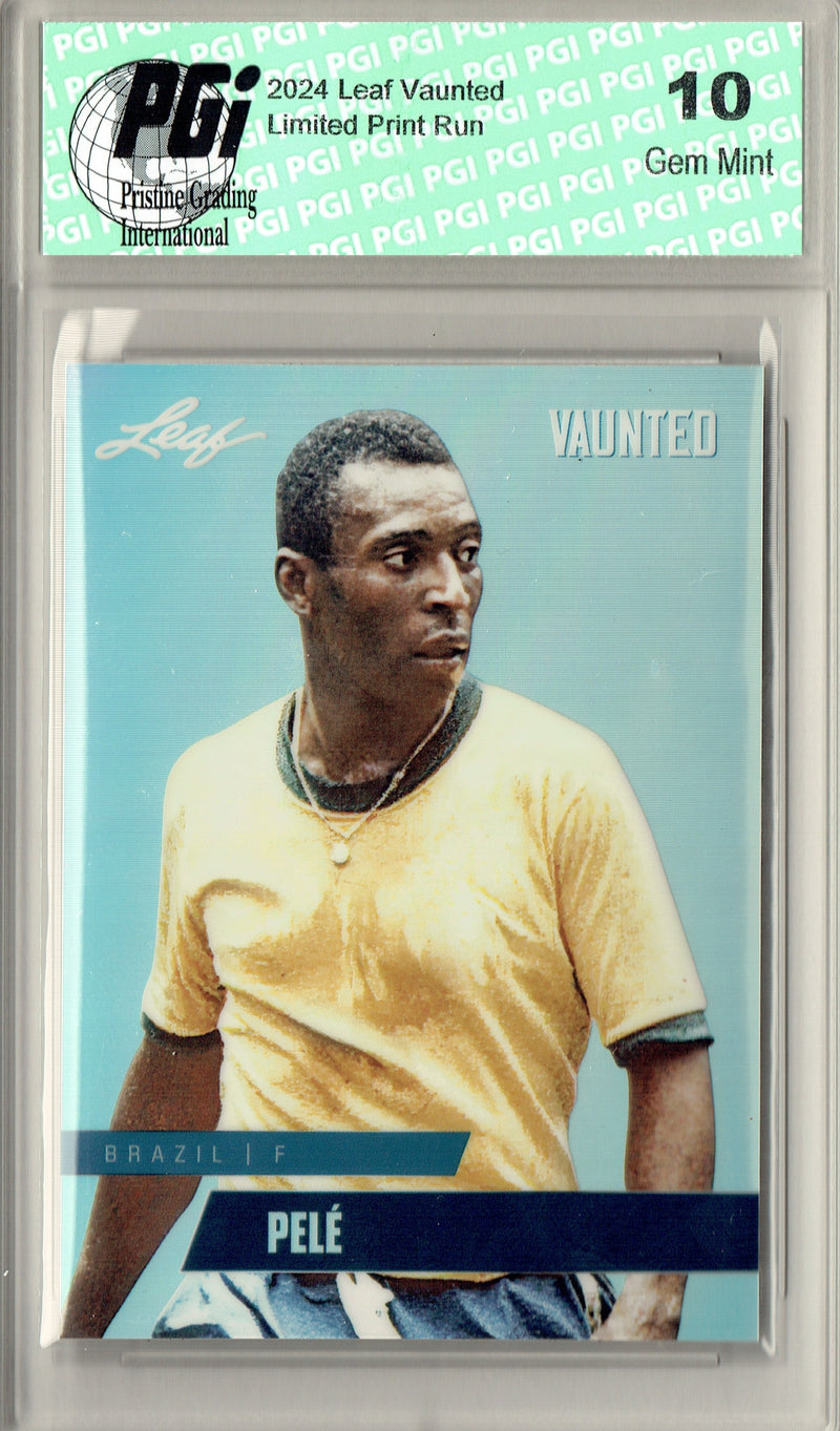 Pele 2024 Leaf Vaunted Metal #VM-14 Silver 25 Made Rare Trading Card PGI 10