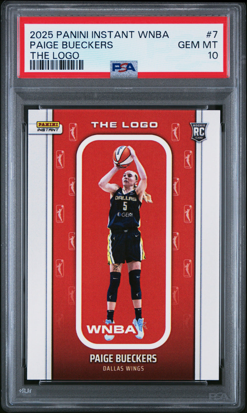 PSA 10 Paige Bueckers 2025 Panini Instant #7 Only 1447 Made The Logo Rookie Card Dallas Wings