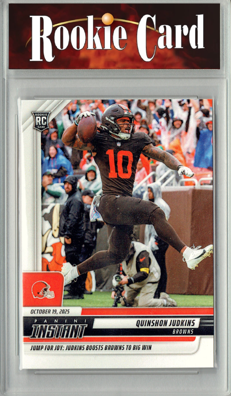 Certified Mint+ Quinshon Judkins 2025 NFL Instant #159 Boosts Browns Rookie Card Cleveland Browns