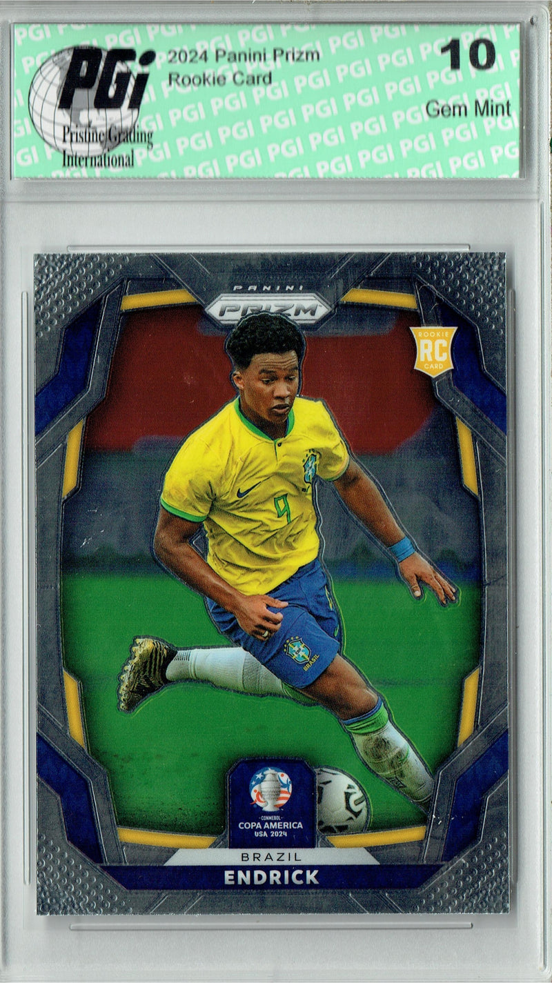 Endrick 2024 Panini Prizm #24 Conmebol Copa America Rookie Card PGI 10