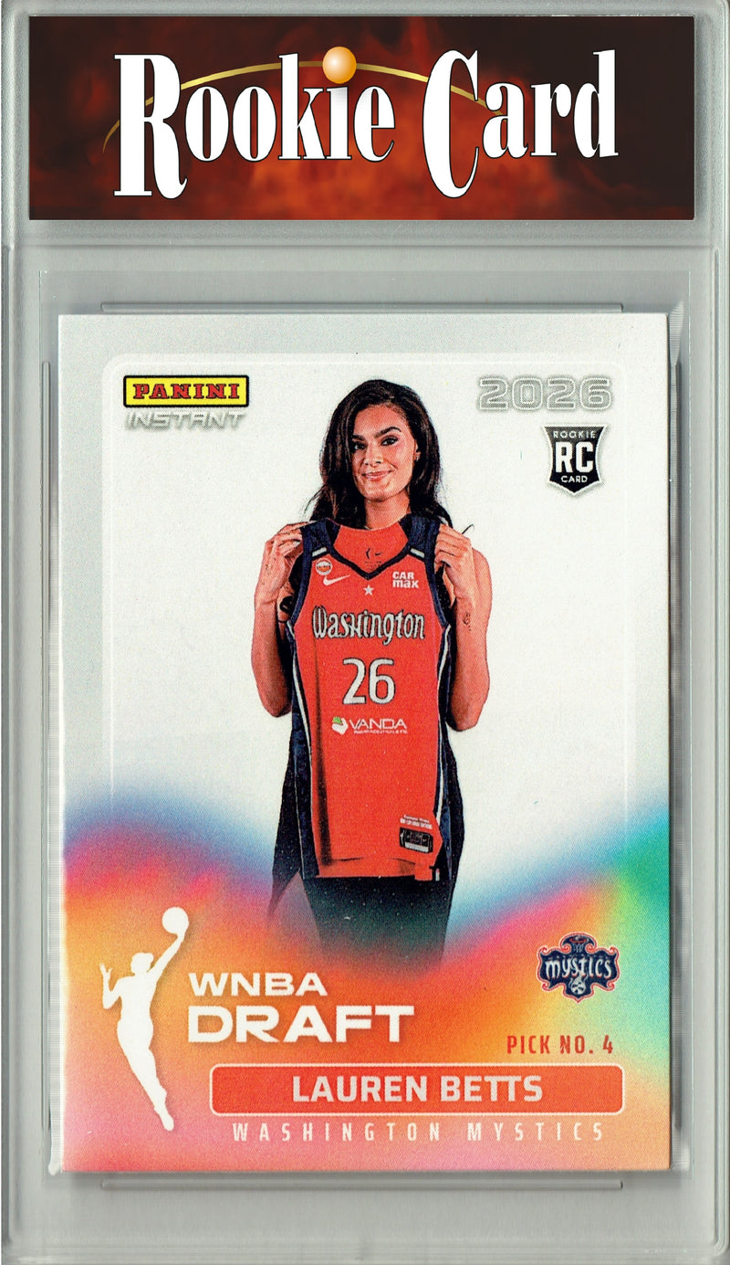 Lauren Betts Rookie Card Washington Mystics 2026 WNBA Draft Night #DN-4 1 of 3518 Certified Mint+ Trading Card
