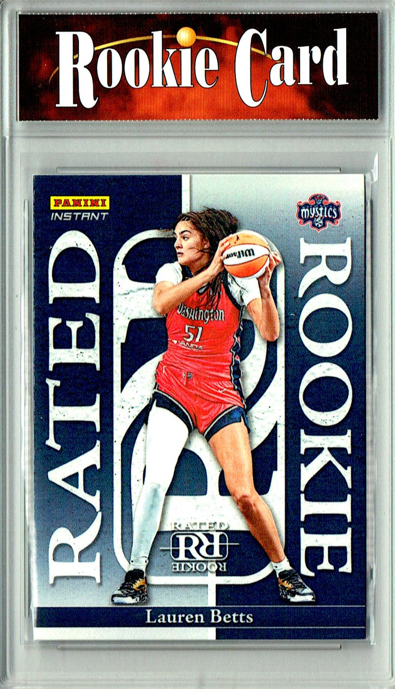 Lauren Betts Rookie Card 2026 Panini Instant #RRR-16 Rated Rookie, Certified Mint+ Condition, Washington Mystics Basketball