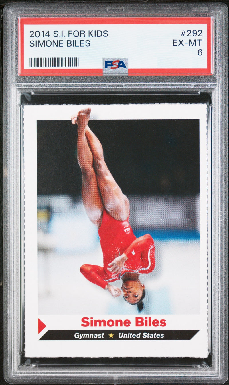 PSA 6 EX-MT Simone Biles 2014 S.I. For Kids #292 Rookie Card GOAT