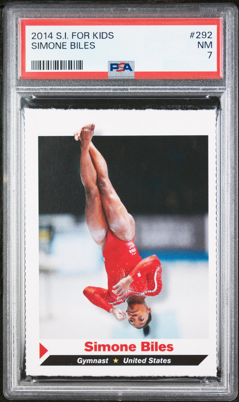 PSA 7 NM Simone Biles 2014 S.I. For Kids #292 Rookie Card GOAT