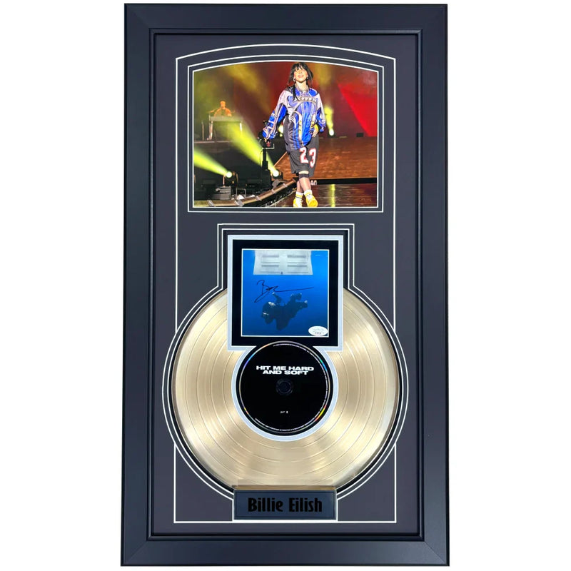 Billie Eilish Signed Hit Me Hard And Soft CD Album Gold Record Framed JSA Autograph COA