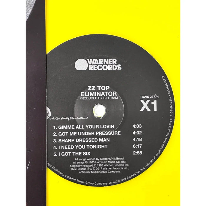 Billy Gibbons Autographed Eliminator Album Framed ZZ Top Backstage Pass Beckett Signed