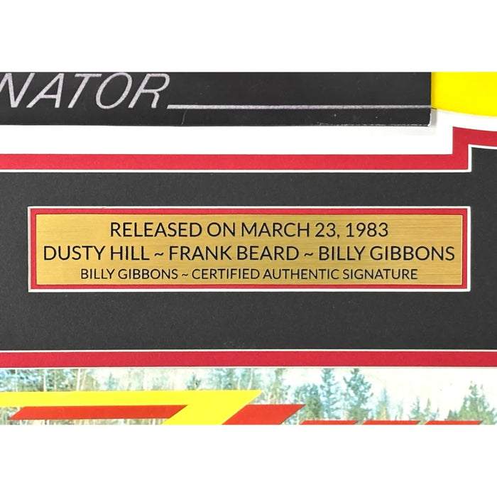 Billy Gibbons Autographed Eliminator Album Framed ZZ Top Backstage Pass Beckett Signed