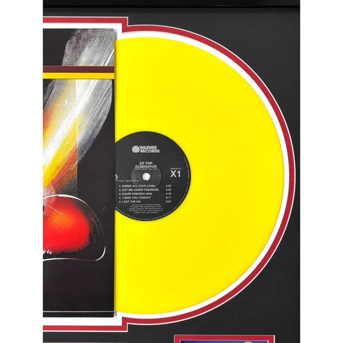 Billy Gibbons Autographed Eliminator Album Framed ZZ Top Backstage Pass Beckett Signed