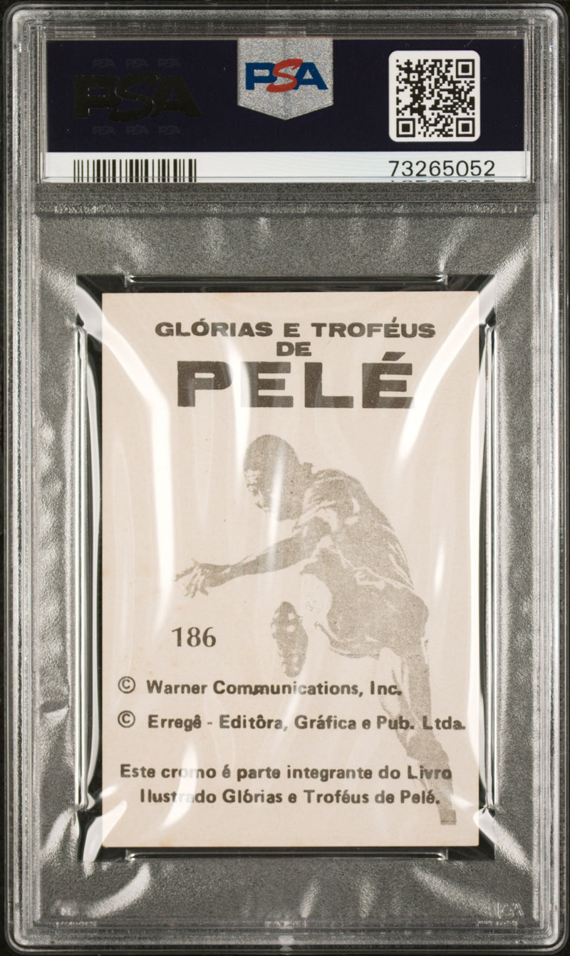 Pele 1977 PSA 4 Errege #186 Rare Trading Card Glorias e Trofeus de Pele