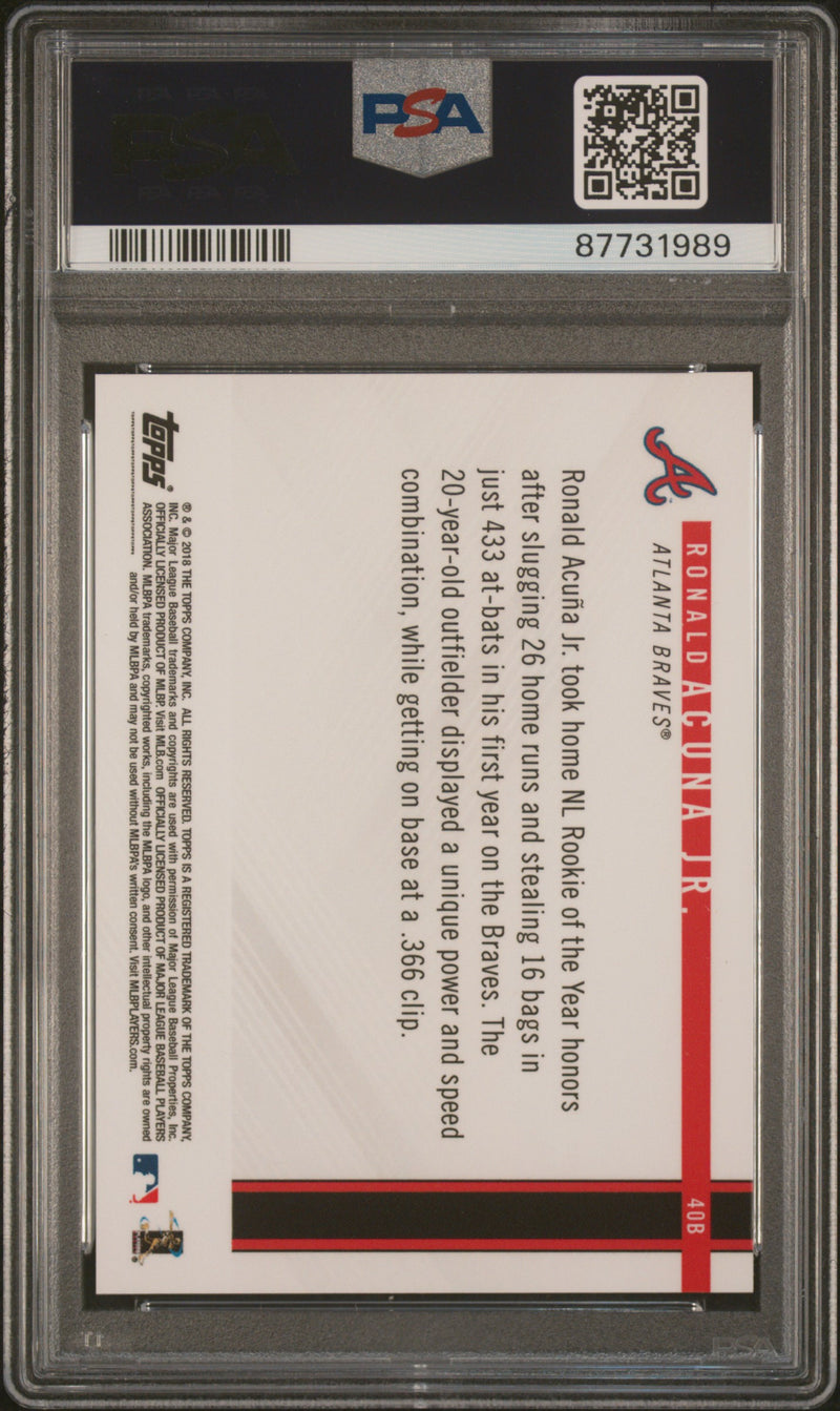 PSA 10 Ronald Acuna Jr. 2018 Topps on Demand #40B Red 13/25 Rookie Card Atlanta Braves