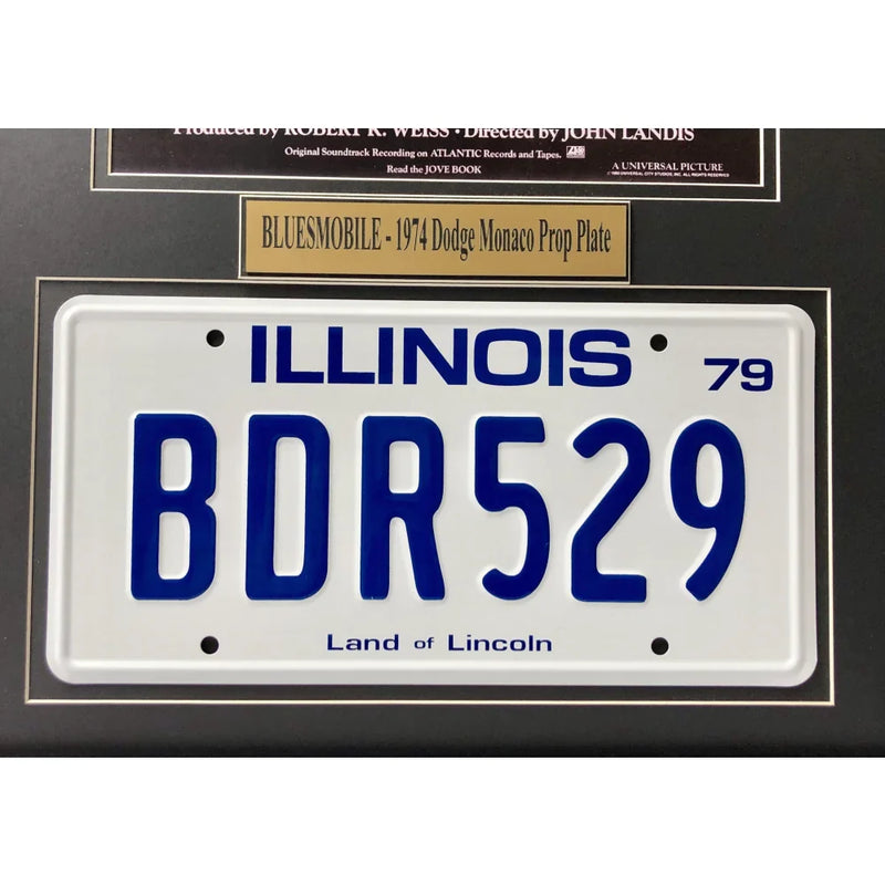 "Blues Brothers" Dan Aykroyd Movie Car License Plate Framed Collage Bros