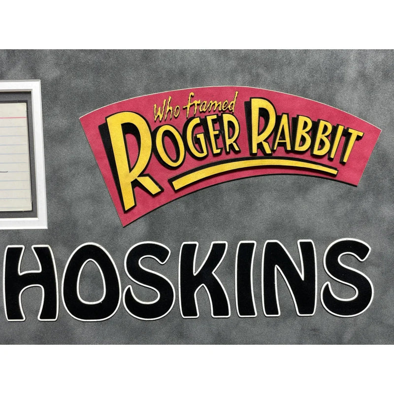Bob Hoskins Signed who Framed Roger Rabbit Studio Used Storyboard Drawing Framed PSA/DNA COA