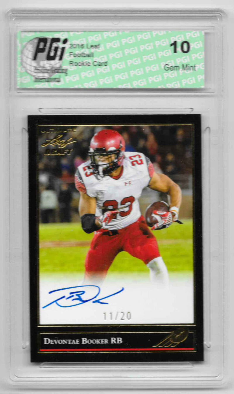 Devontae Booker 2016 Ultimate Leaf Draft Auto 20 Made Rookie Card PGI 10