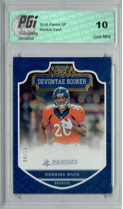 Devontae Booker 2016 Panini SP #294 #4/10 Made Rookie Card PGI 10