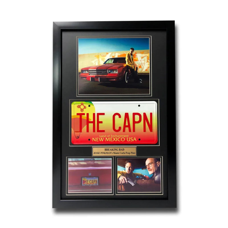 "Breaking Bad" Aaron Paul Movie Car License Plate Framed Collage