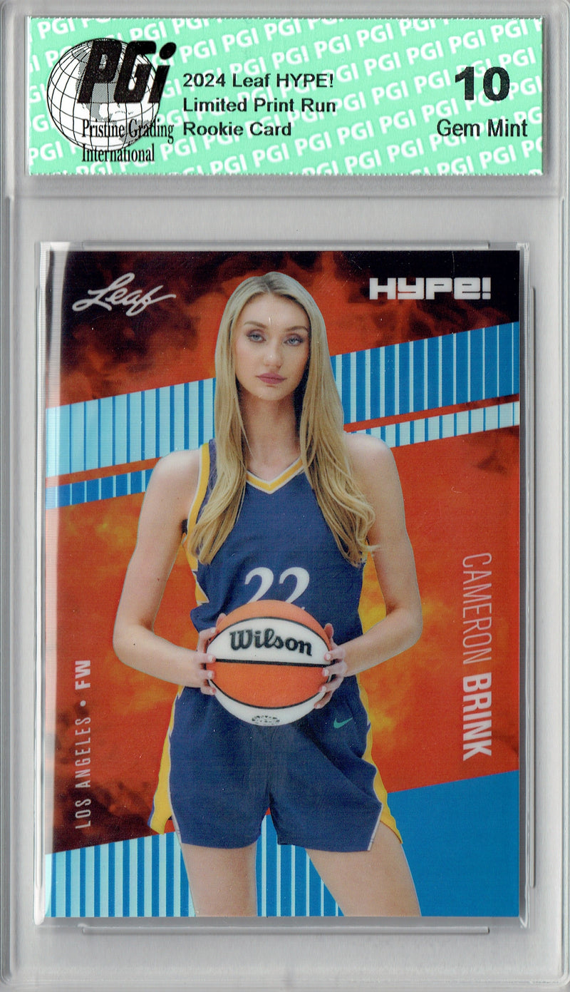 Cameron Brink Rookie Card 2024 Leaf HYPE! Metal #HM-02 Blue Only 20 Made PGI 10 Gem Mint Los Angeles