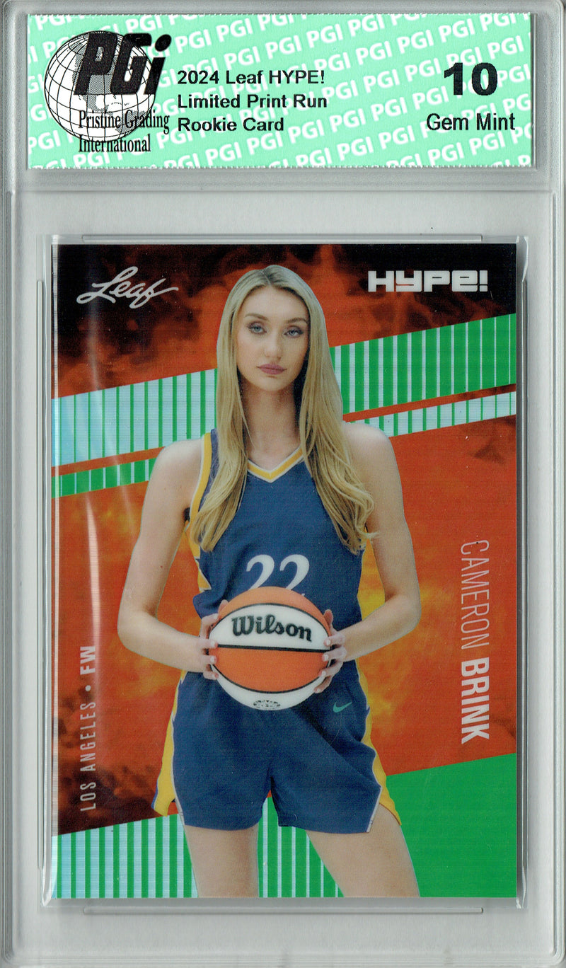 Cameron Brink Rookie Card 2024 Leaf HYPE! Metal #HM-02 Green Only 5 Made PGI 10 Gem Mint Los Angeles