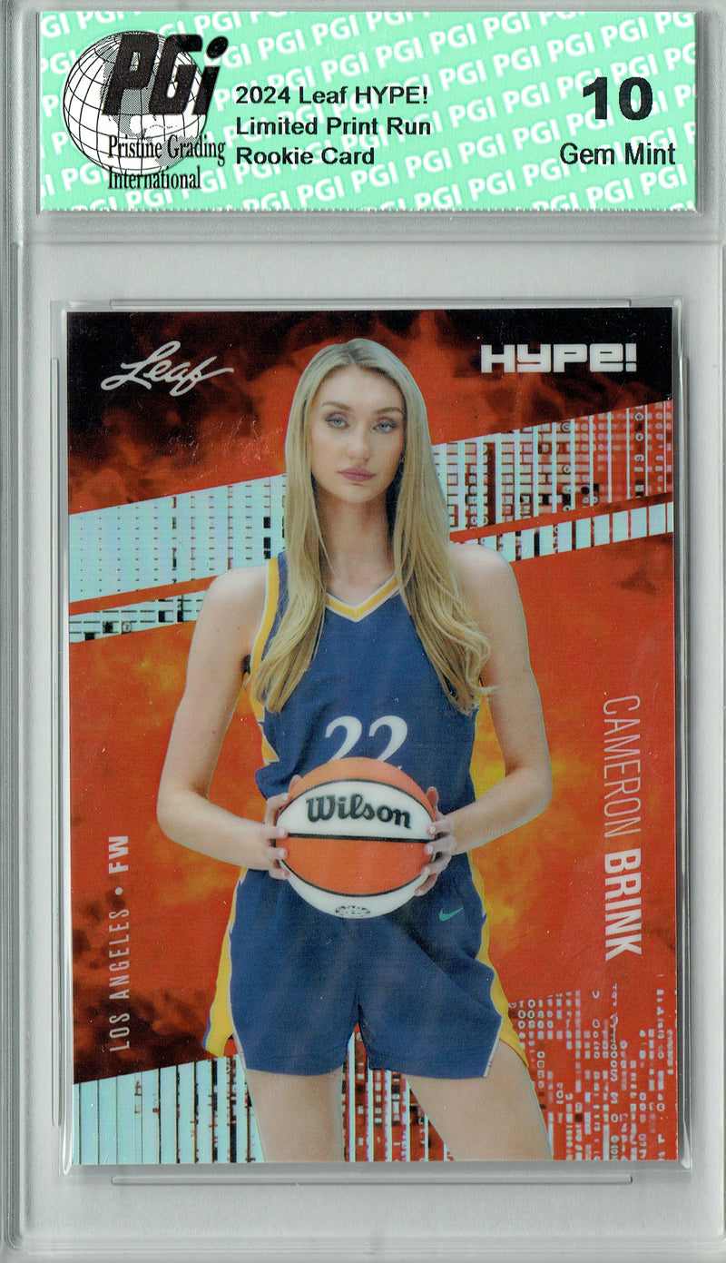 Cameron Brink Rookie Card 2024 Leaf HYPE! #HM-02 Metal 1/1 Matrix, PGI 10, Los Angeles Sparks Basketball