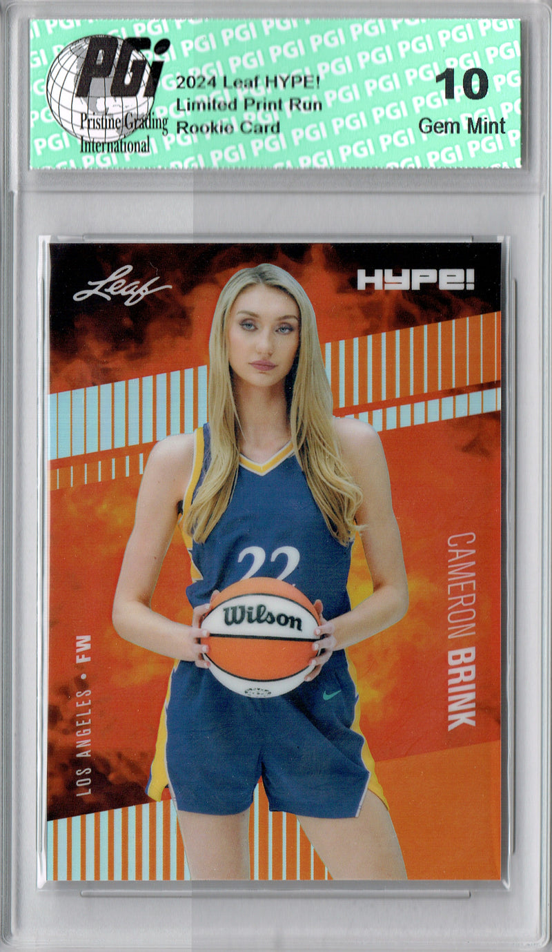 Cameron Brink Rookie Card 2024 Leaf HYPE! Metal #HM-02 Orange Only 3 Made PGI 10 Gem Mint Los Angeles