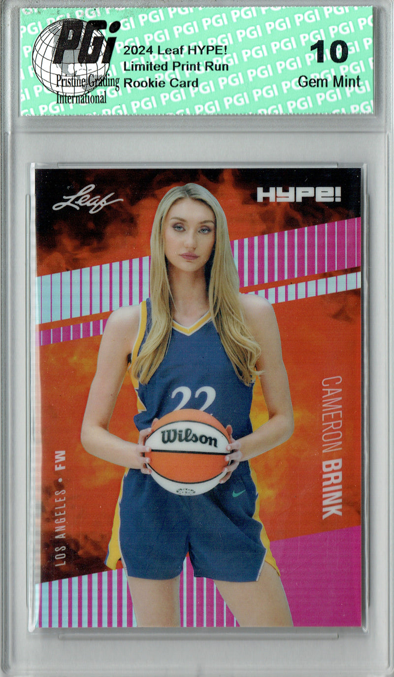 Cameron Brink Rookie Card 2024 Leaf HYPE! Metal #HM-02 Pink Only 10 Made PGI 10 Gem Mint Los Angeles