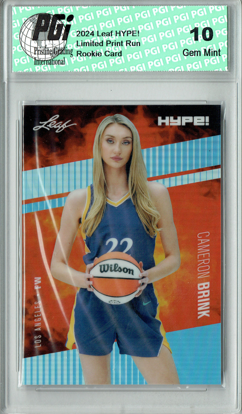 Cameron Brink Rookie Card 2024 Leaf HYPE! #HM-02 Metal 1/1 Platinum, PGI 10, Los Angeles Sparks Basketball