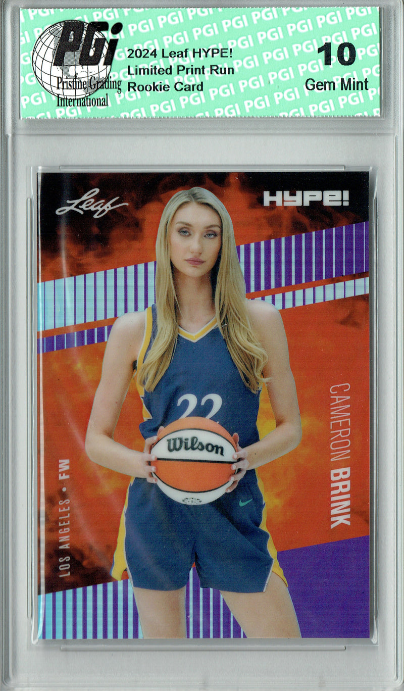 Cameron Brink 2024 Leaf HYPE! Metal #HM-02 Purple Only 15 Made Rookie Card PGI 10