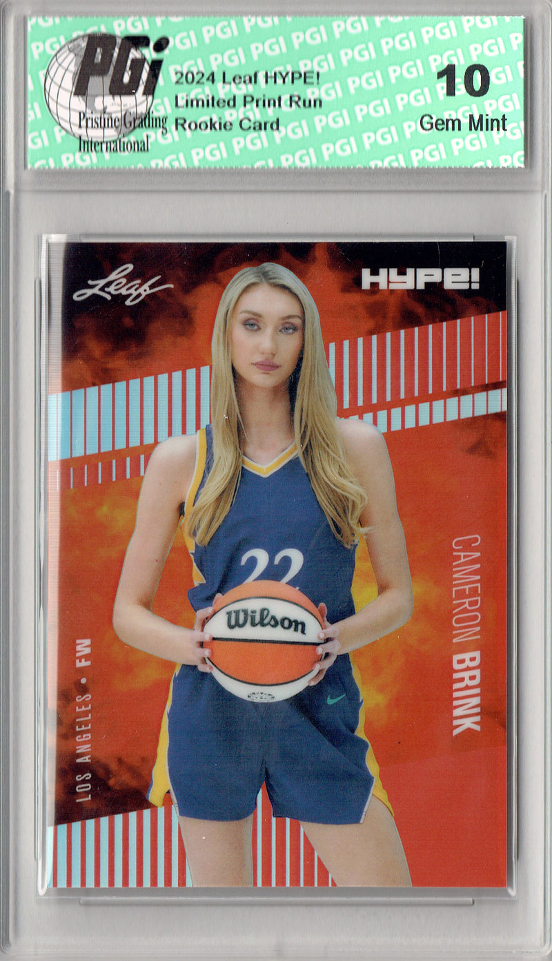 Cameron Brink Rookie Card 2024 Leaf HYPE! Metal #HM-02 Red Only 2 Made PGI 10 Gem Mint Los Angeles