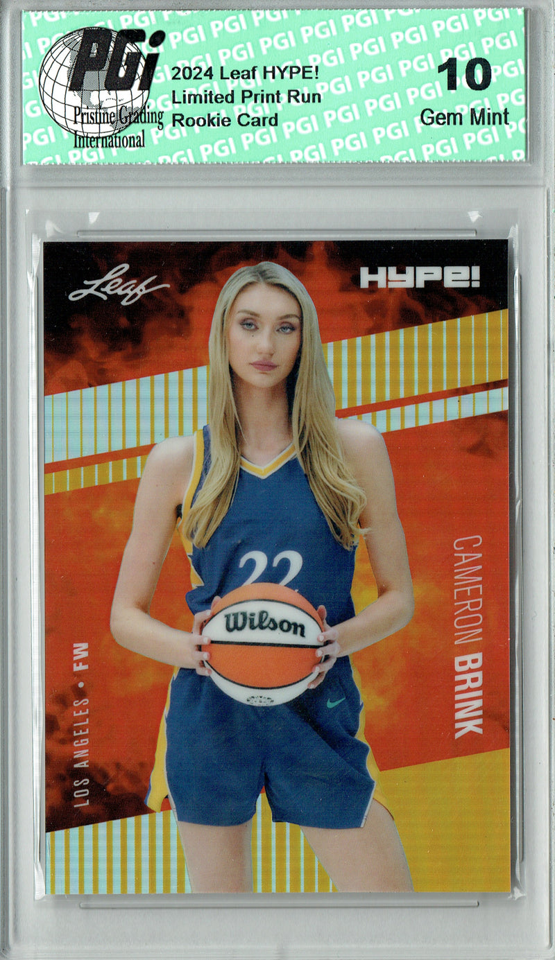 Cameron Brink Rookie Card 2024 Leaf HYPE! #HM-02 Metal 1/1 Gold, PGI 10, Los Angeles Sparks Basketball