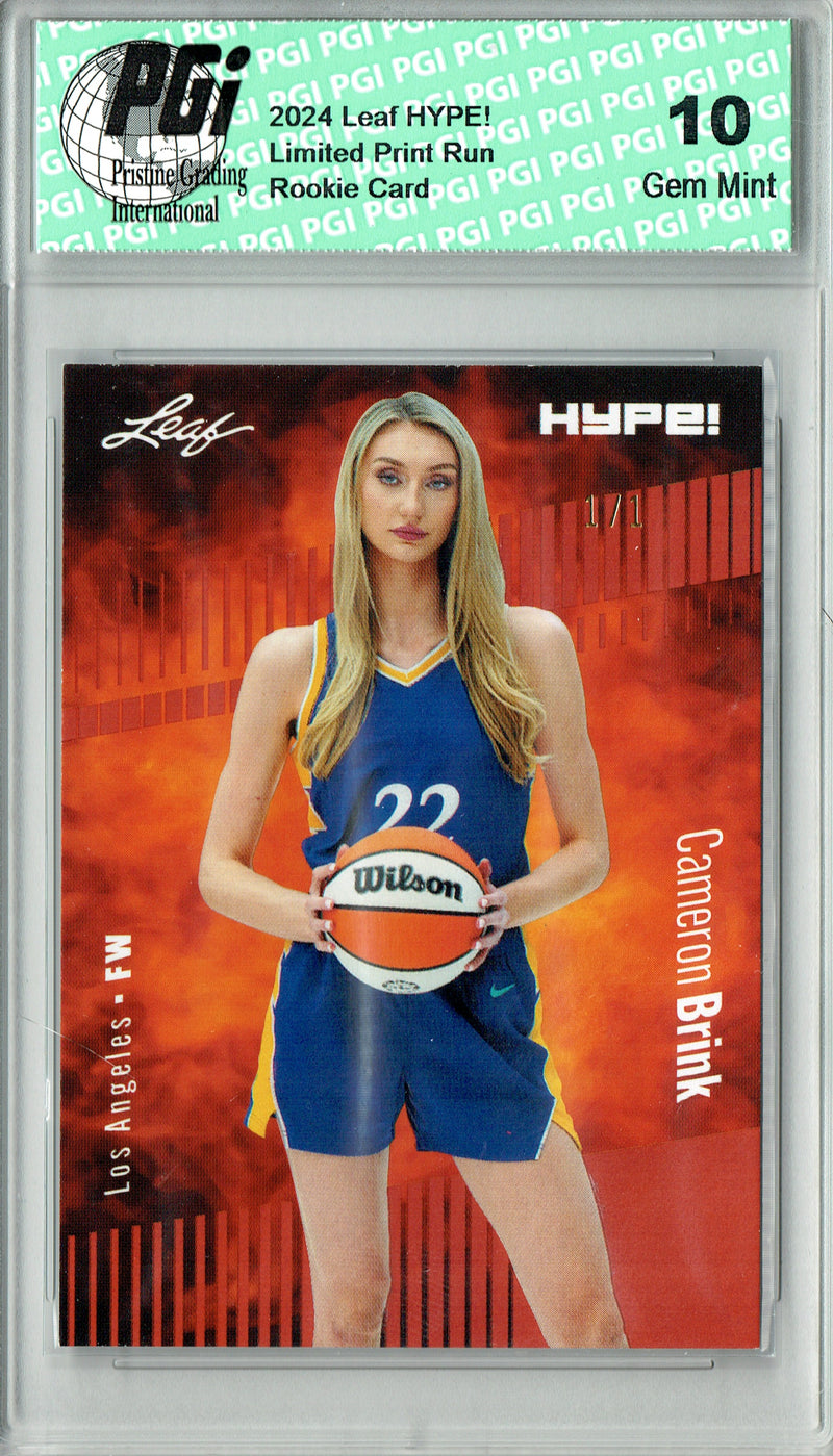 Cameron Brink 2024 Leaf HYPE! #159 Masterpiece 1 of 1 Rookie Card PGI 10
