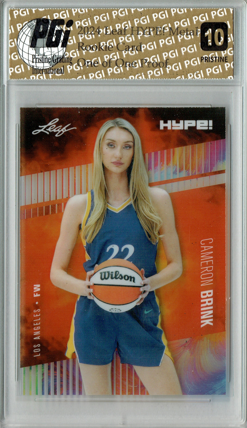Cameron Brink 2024 Leaf HYPE! Metal #HM-02 Burst 1/1 Proof Rookie Card PGI 10