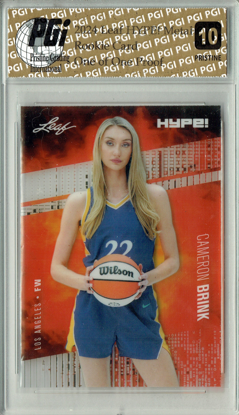 Cameron Brink 2024 Leaf HYPE! Metal #HM-02 Matrix 1/1 Proof Rookie Card PGI 10