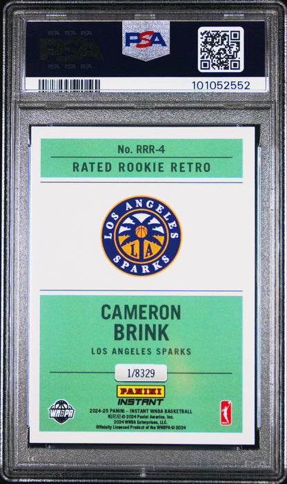 PSA 9 Cameron Brink 2024 Panini Instant #RRR4 Retro Rated Rookie Card