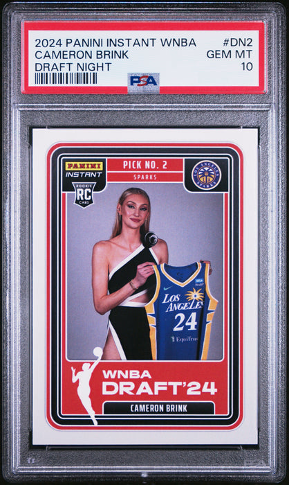 PSA 10 Cameron Brink 2024 Panini Instant #DN2 WNBA Draft Night Rookie Card