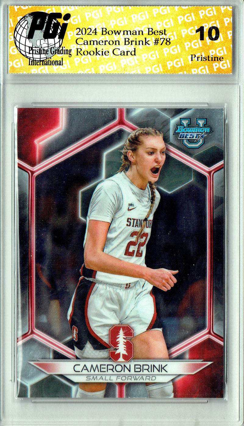Cameron Brink Rookie Card 2024 Bowman Chrome #78 PRISTINE, PGI 10, Los Angeles Sparks Basketball
