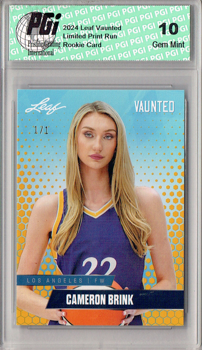 Cameron Brink 2024 Leaf Vaunted #V-01 Gold Blank Back 1/1 Rookie Card PGI 10
