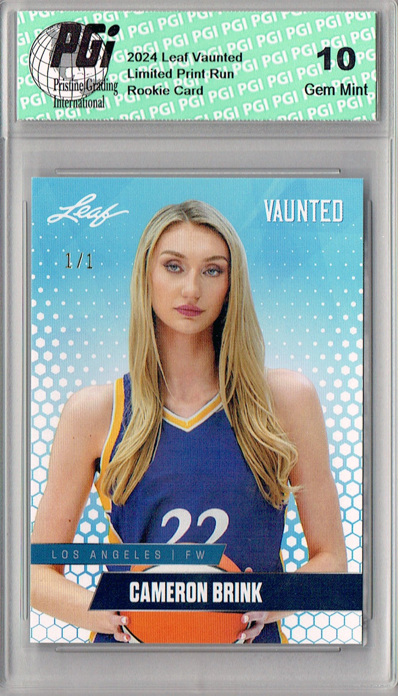 Cameron Brink 2024 Leaf Vaunted #V-01 White Blank Back 1/1 Rookie Card PGI 10