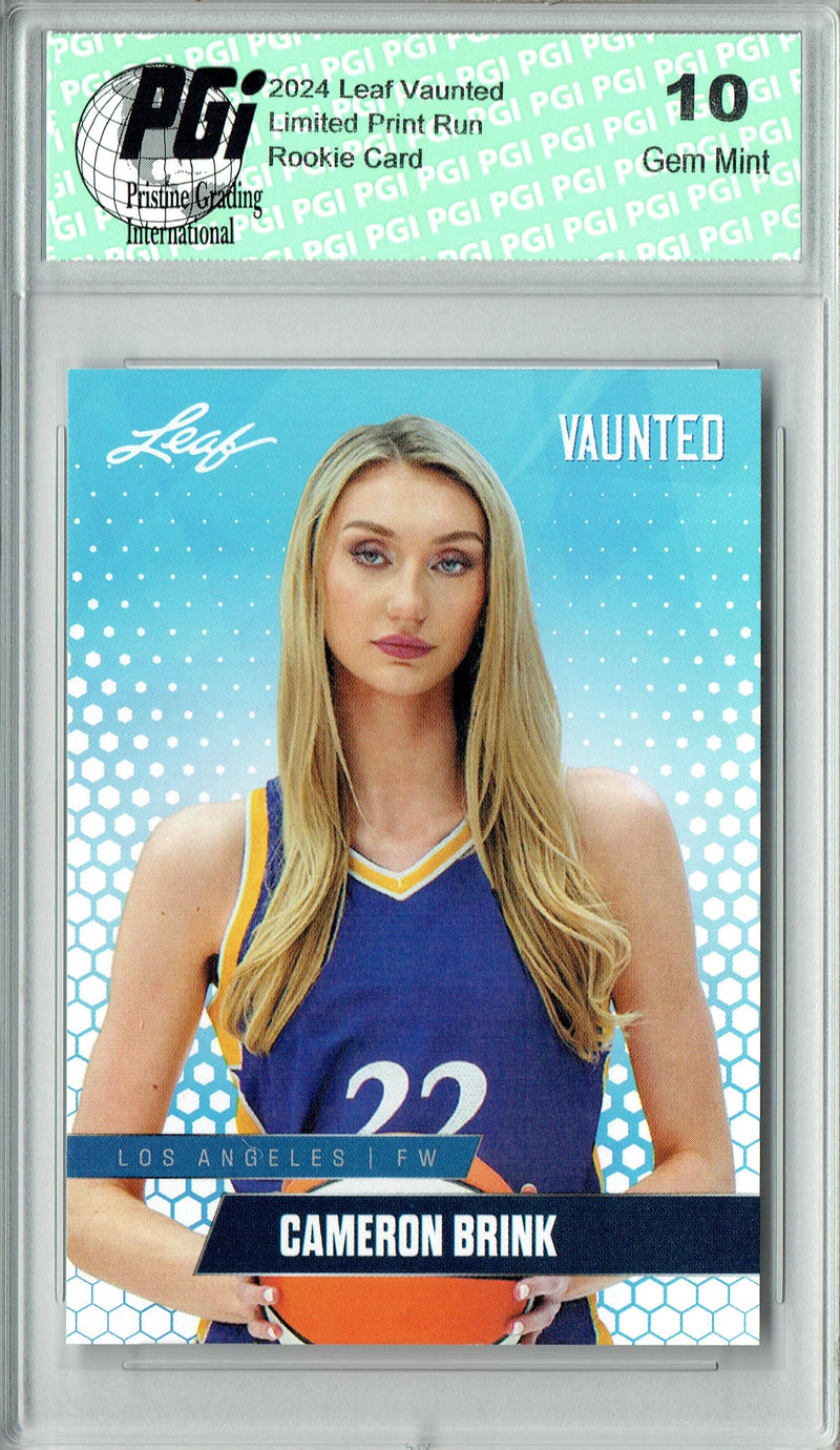 Cameron Brink 2024 Leaf Vaunted #V-01 Debut Collection Rookie Card PGI 10