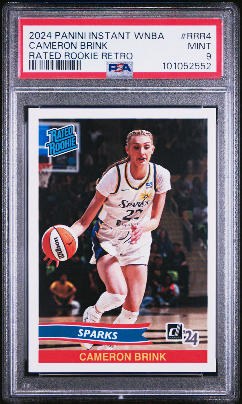 PSA 9 Cameron Brink 2024 Panini Instant #RRR4 Retro Rated Rookie Card Los Angeles Sparks