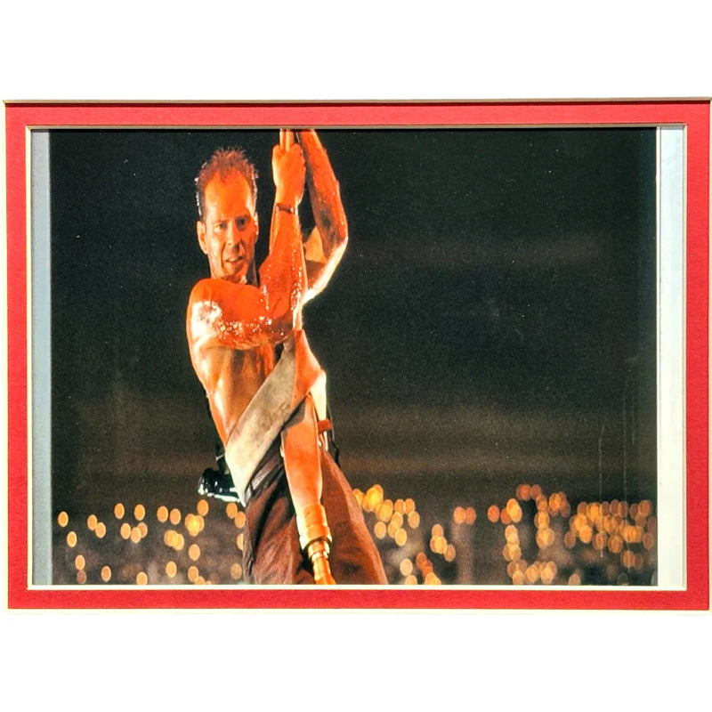 Bruce Willis Autographed Die Hard Encapsulated Signed Cut Framed PSA/DNA Photo