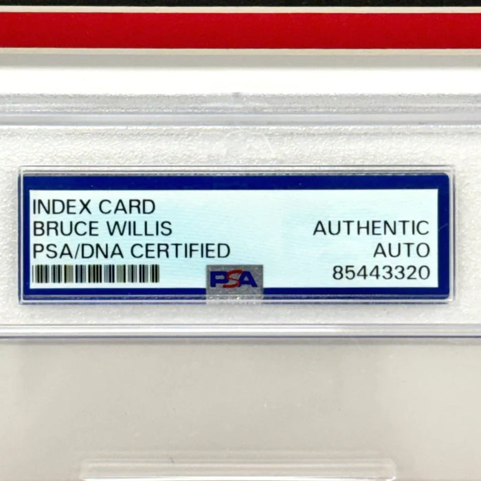 Bruce Willis Autographed Die Hard Encapsulated Signed Cut Framed PSA/DNA Photo