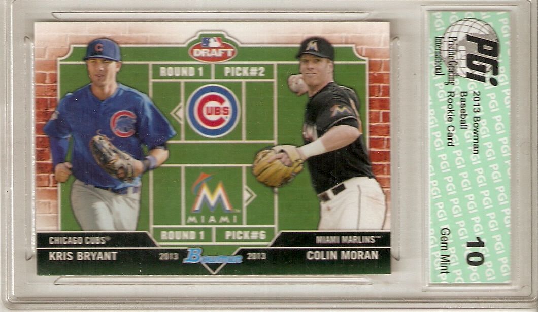 2013 Bowman Dual Draft Picks Rookie Card #DB-BM Kris Bryant PGI 10