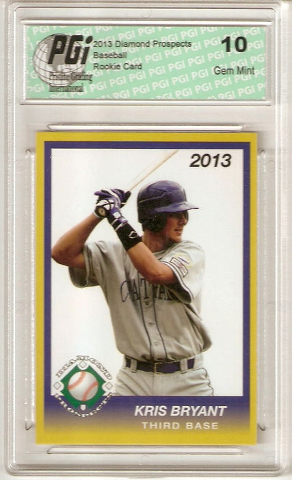 Kris Bryant 2013 Diamond Prospects Cubs Rookie Card PGI 10